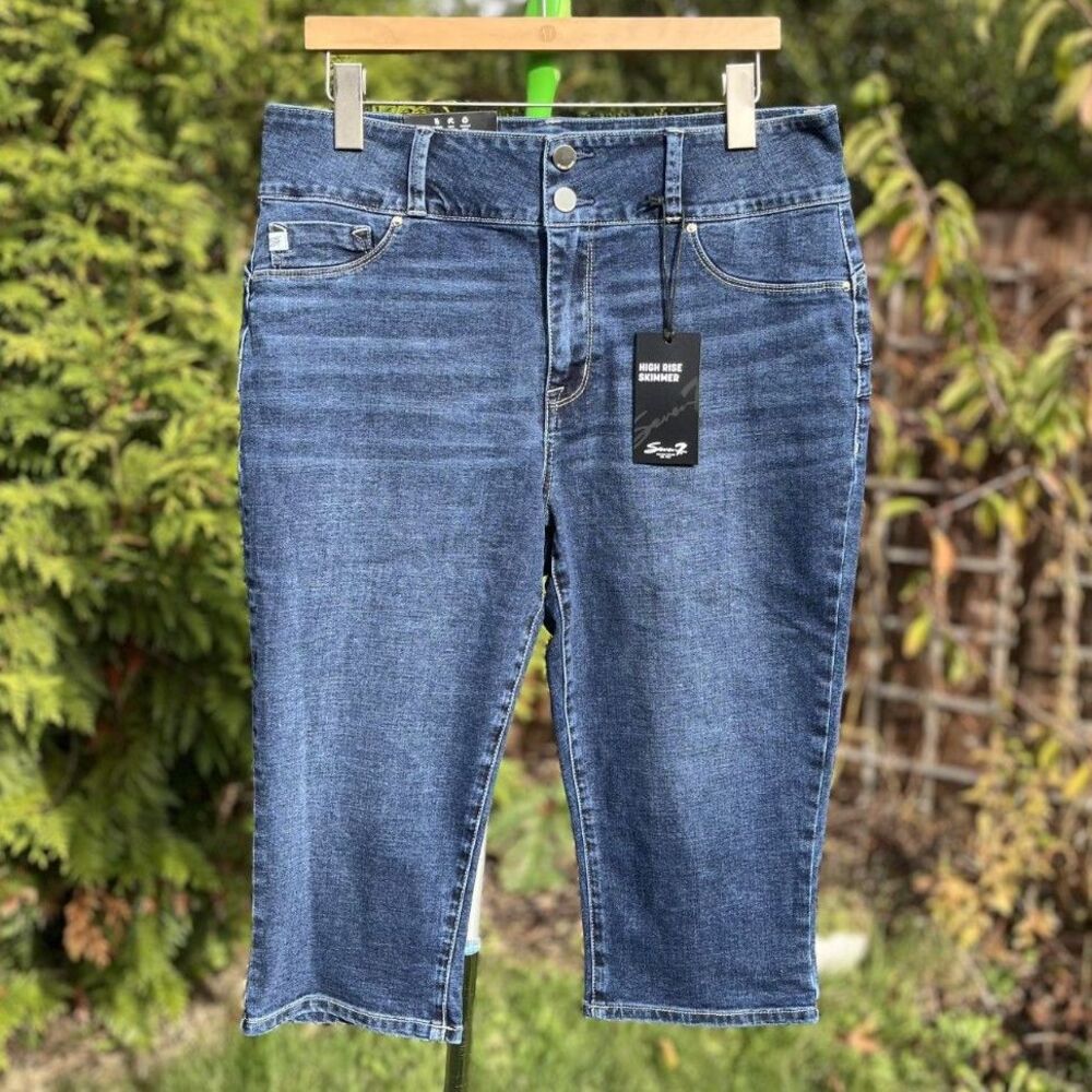 Seven7 High Rise Skimmer Crop Jeans Size 12 NWT